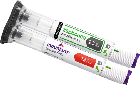 Zepbound and Mounjaro tirzepatide injection pens