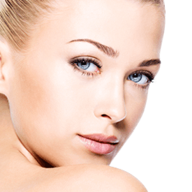 Close-up of clear, healthy facial skin